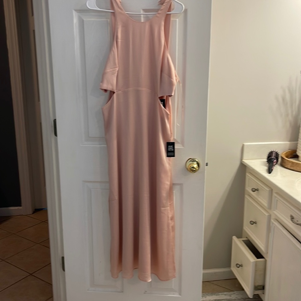 Light pink satin dress
